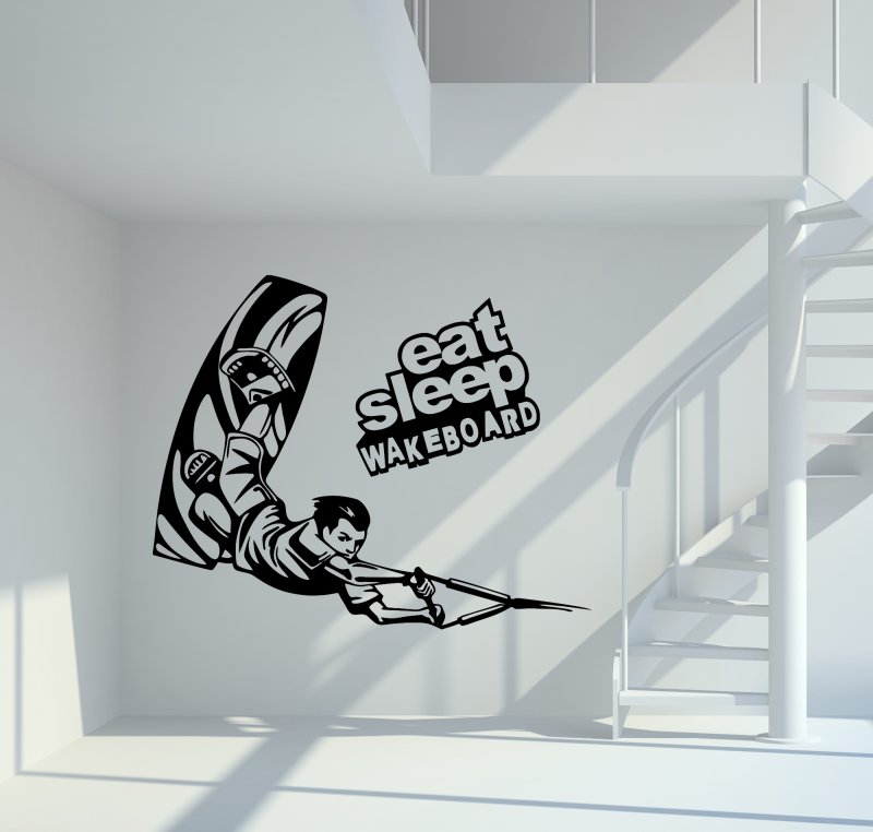 10004 Wakeborder Wandtattoo